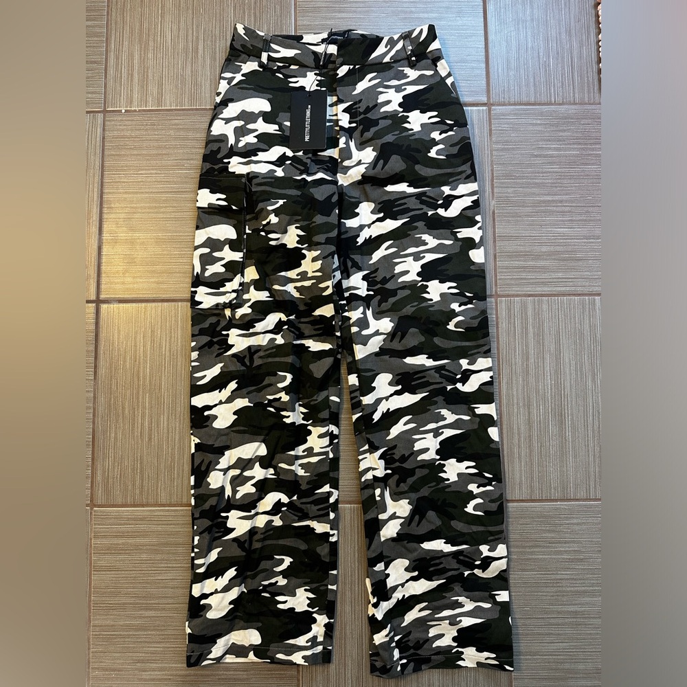 Brand new with tabs black white and grey camo cargos